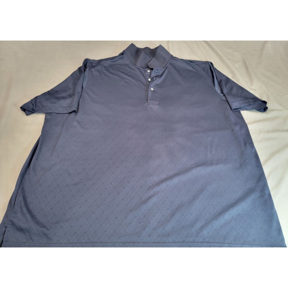 George Men’s Polo Shirt 3XL Blue Short Sleeve Polyester Casual Golf Shirt